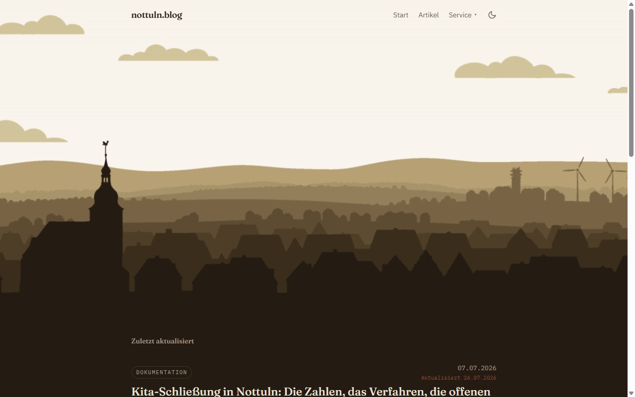 Screenshot von nottuln.blog