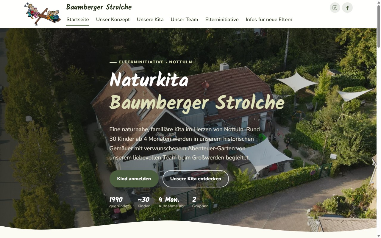 Screenshot von baumbergerstrolche.de